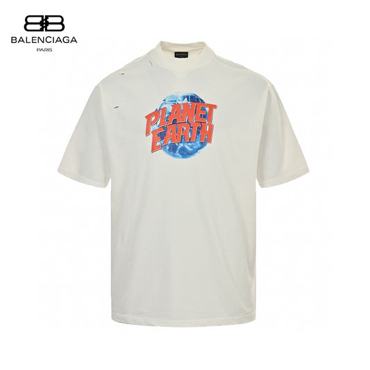 Balenciaga Planet Earth T-Shirt (White) Primereps