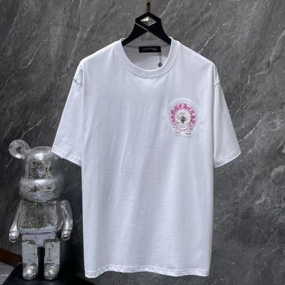 Chrome Hearts Classic Crewneck T-Shirt in White/Pink