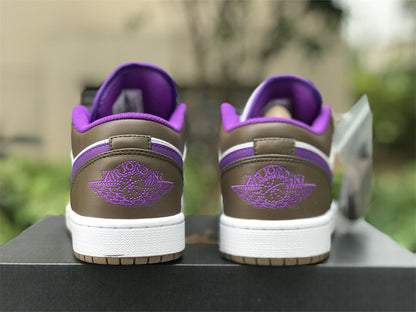 Air Jordan 1 Low "White/Brown/Purple"