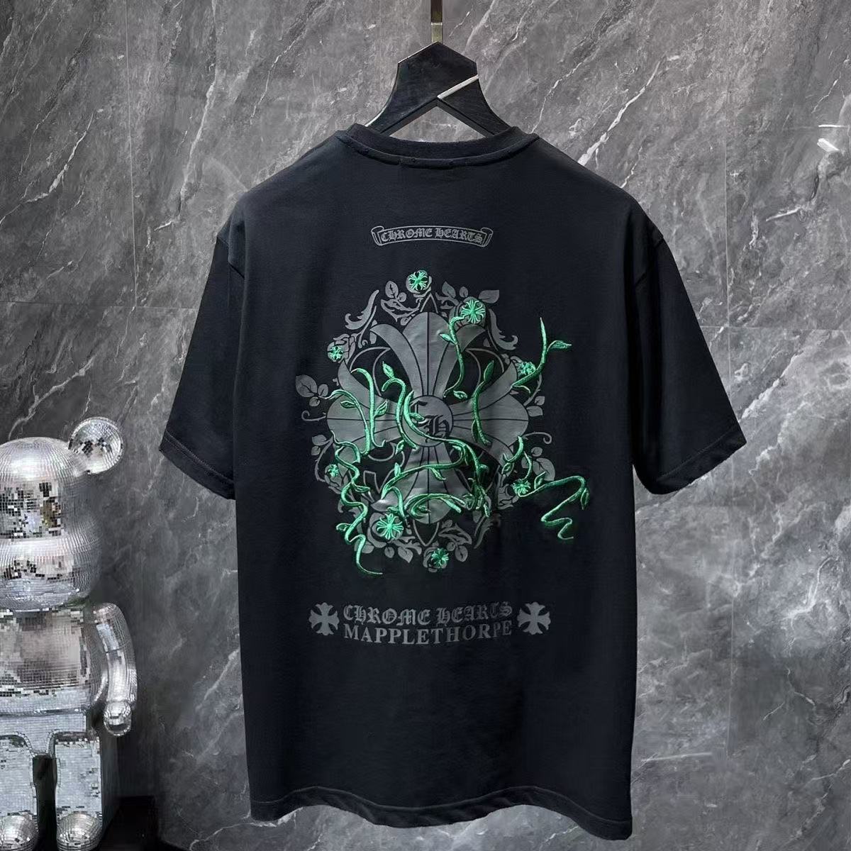 Chrome Hearts Classic Crewneck T-Shirt in Black/Green