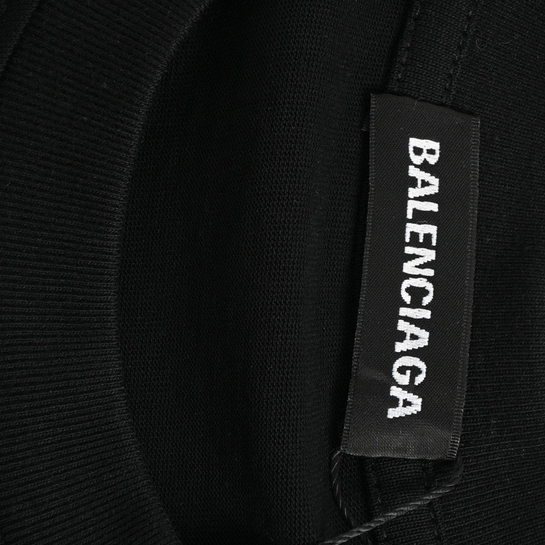 Ba*len*cia*ga black t-shirt with graphic design