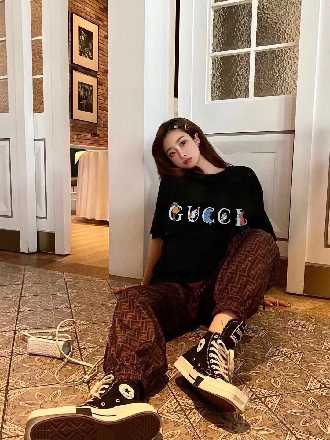 Gucci Mushroom Cluster T-Shirt (Black)