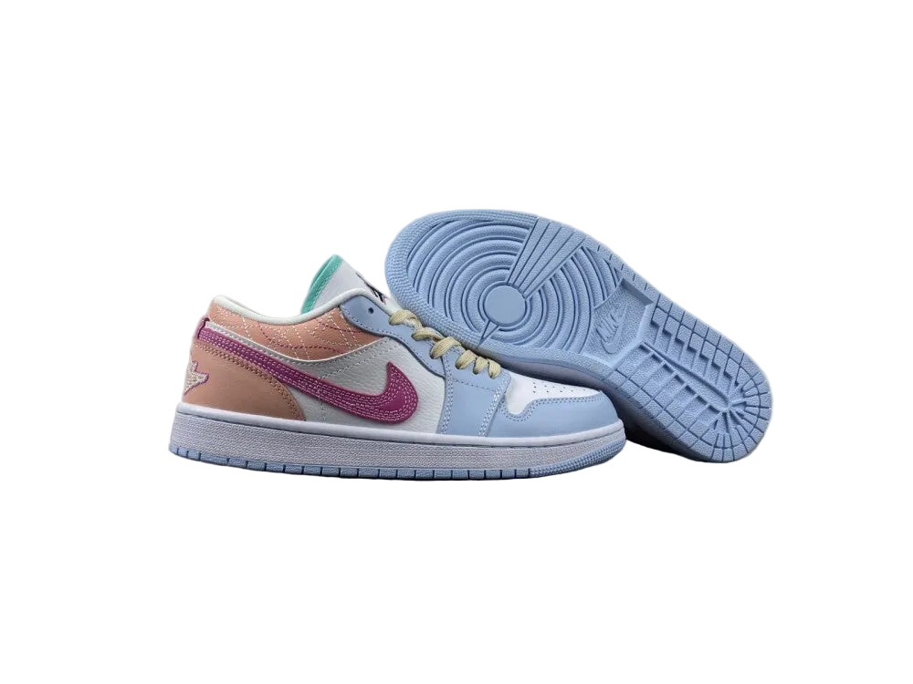 Air Jordan 1 Low "White Jade / Pink Stitch"