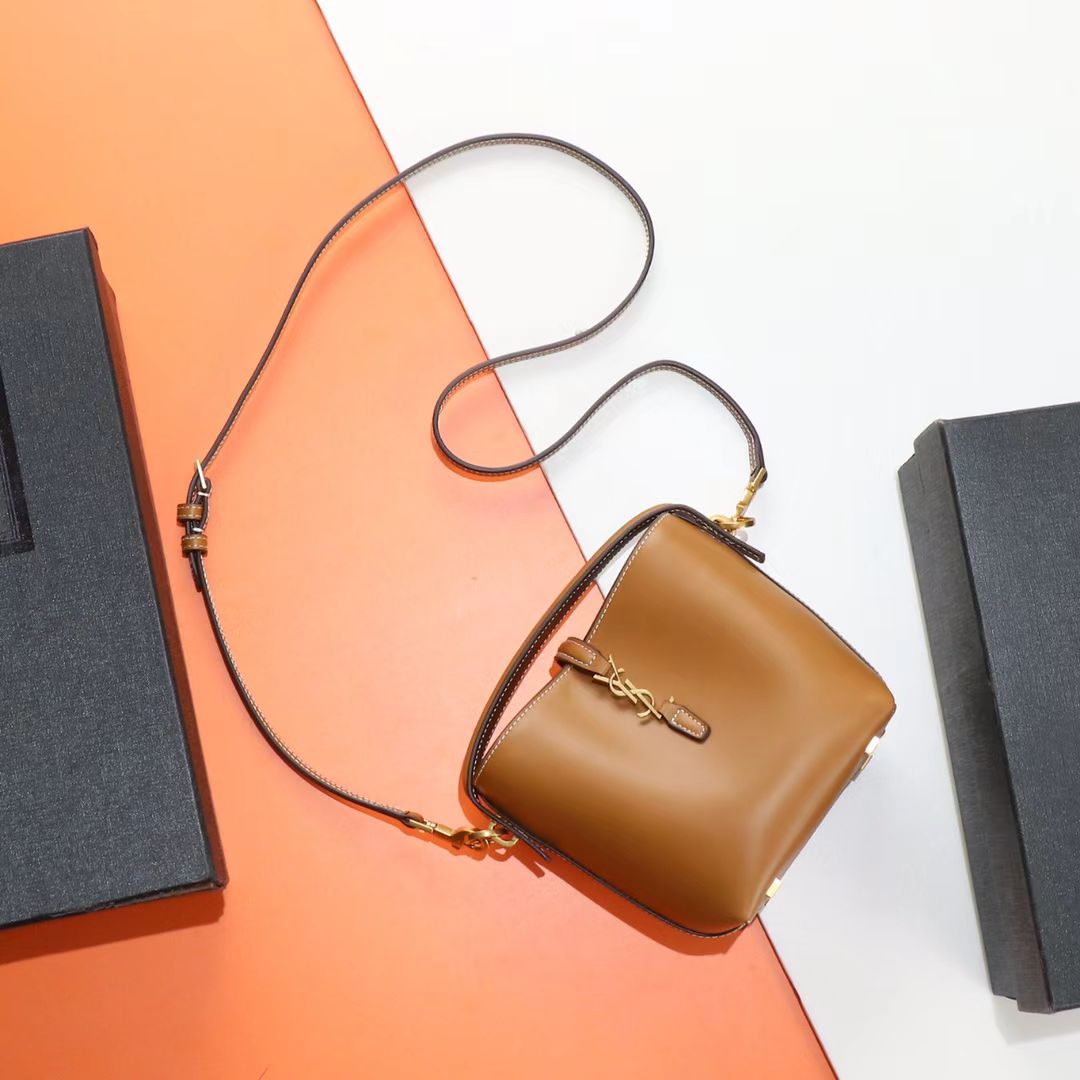 Saint Laurent Tan Leather Crossbody Bag