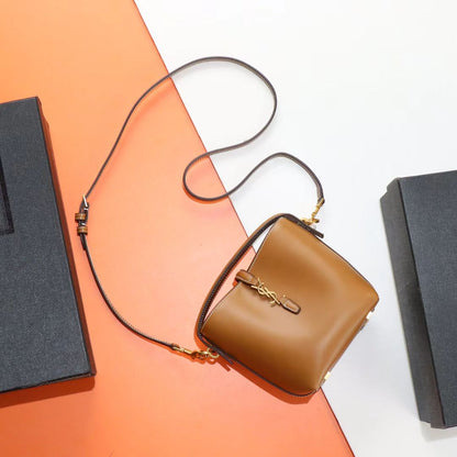 Saint Laurent Tan Leather Crossbody Bag