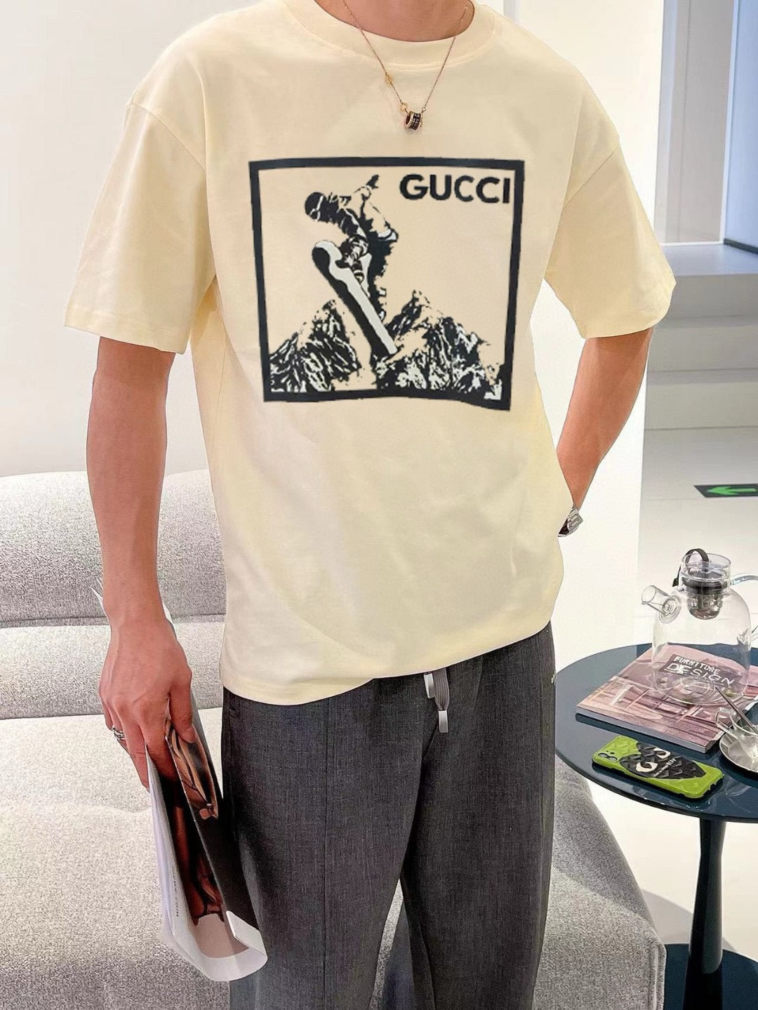 Gucci Snowboarder Graphic T-Shirt