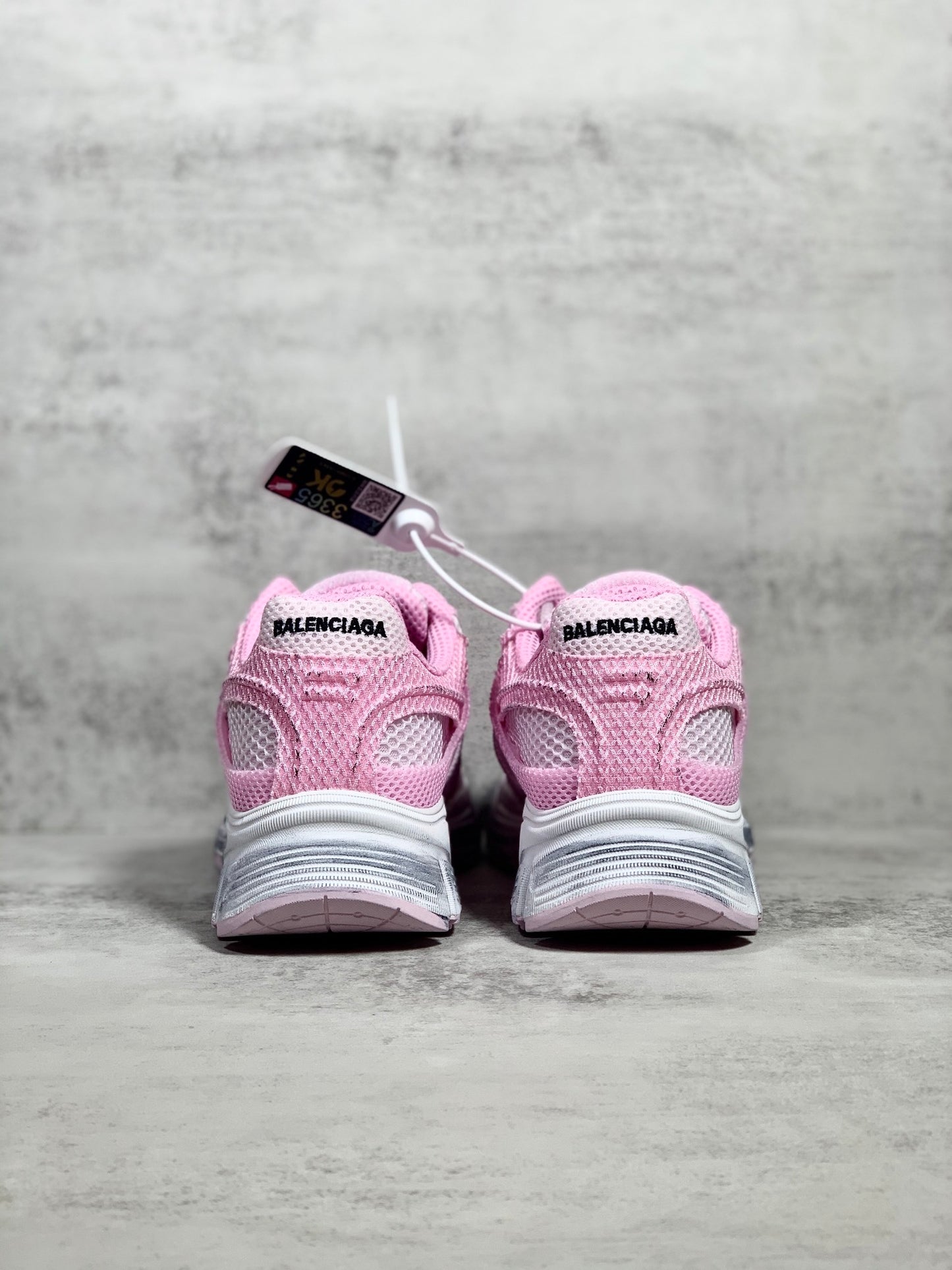 Balenciaga in Pink/White: Subversive Softness