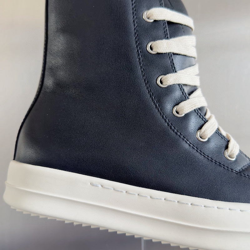 Rick Owens Black High-Top Sneakers