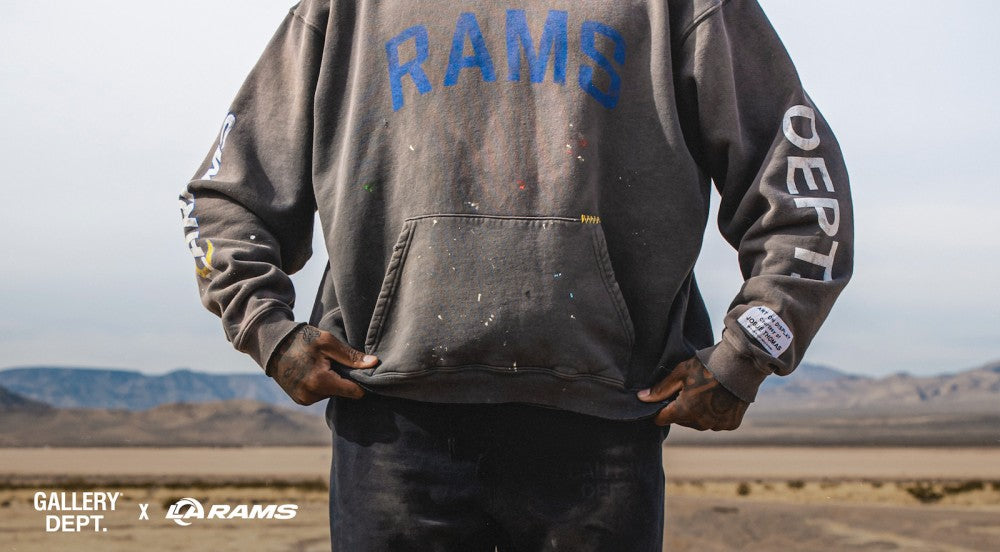 GALLERY DEPT GD X LA RAMS 90'S VINTAGE HOODIE