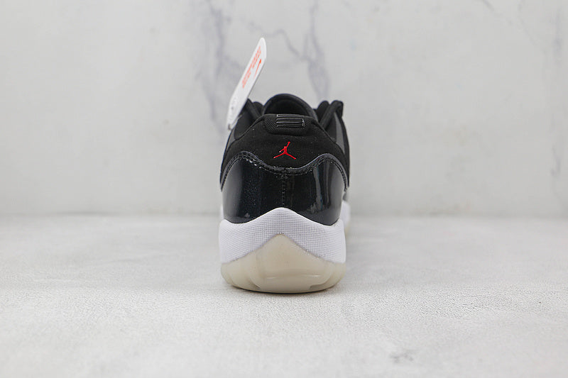 AIR JORDAN 11 RETRO LOW 72-10 BLACK/GYM RED/WHITE/SAIL