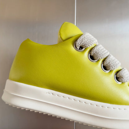 Rick Owens Yellow Low-Top Sneakers