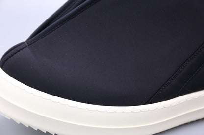 Rick Owens Black Wrap-Around High-Top Sneakers