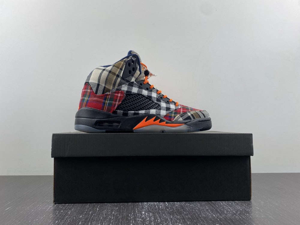 JORDAN 5 bold plaid multi-colorway