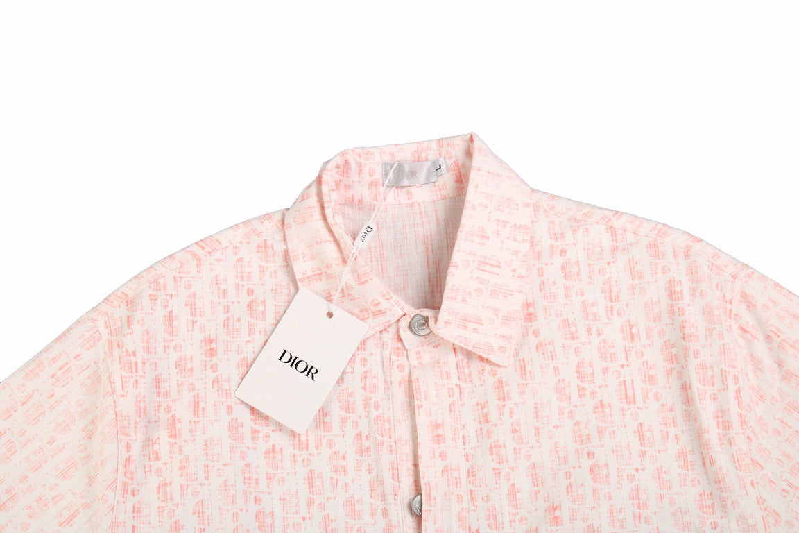 Dior Monogram Shirt (Pink/White)