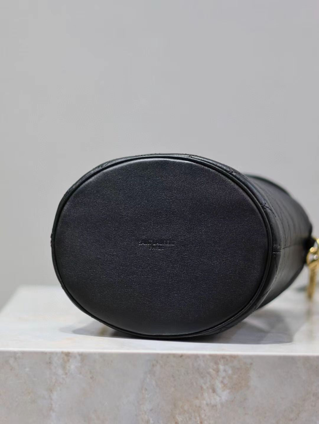Saint Laurent Black Flap Bucket Bag