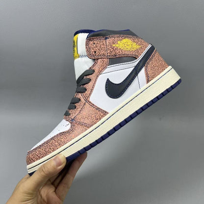 Air Jordan 1 Mid "White/Black/University Orange"