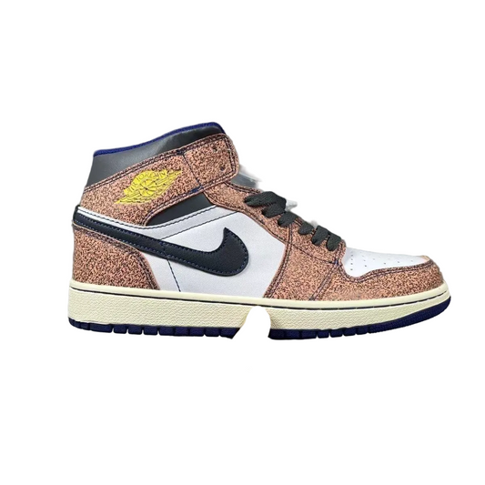 Air Jordan 1 Mid "White/Black/University Orange"