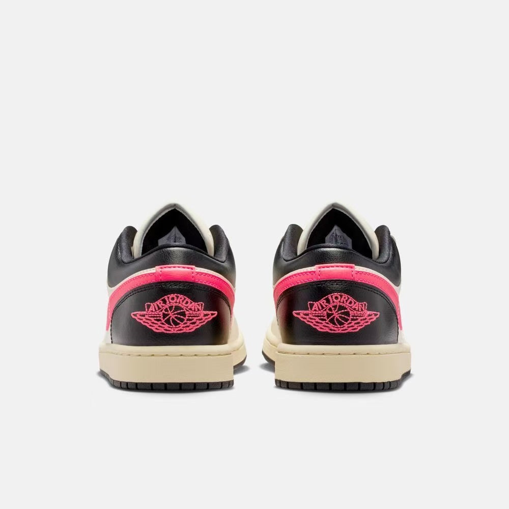AIR JORDAN 1 LOW "PALE IVORY / BLACK / MUSLIN / RACER PINK"