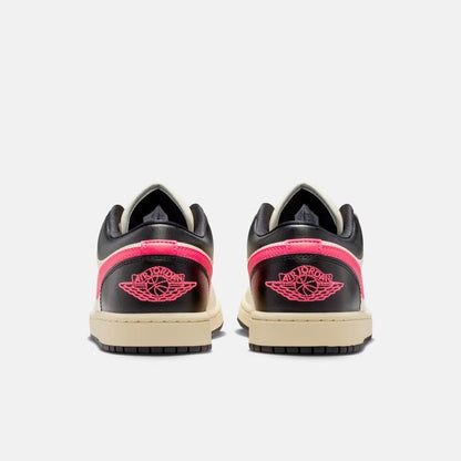 AIR JORDAN 1 LOW "PALE IVORY / BLACK / MUSLIN / RACER PINK"