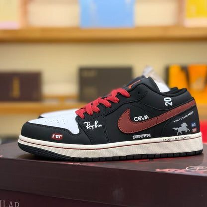 AIR JORDAN 1 LOW "BLACK / WHITE / RED"