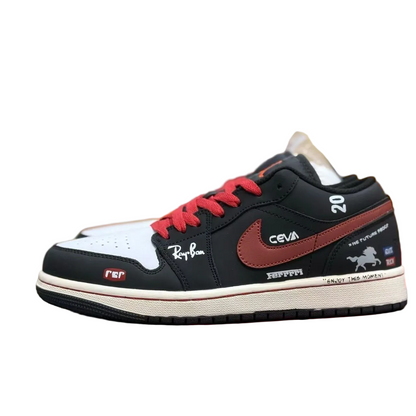 AIR JORDAN 1 LOW "BLACK / WHITE / RED"