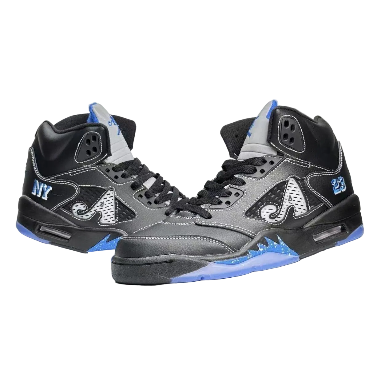 AIR JORDAN 5 RETRO "BLACK / RACER BLUE / METALLIC SILVER / WHITE"