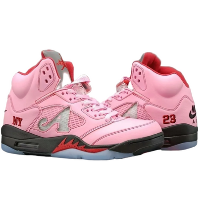 JORDAN 5 RETRO "ARCTIC PINK / METALLIC SILVER / UNIVERSITY RED"