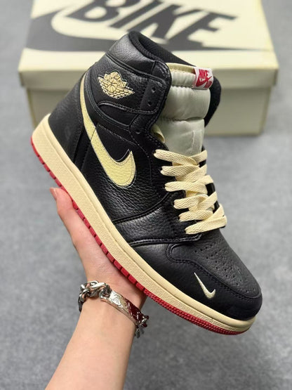 AIR JORDAN 1 HIGH OG "BEIGE / BLACK / RED"