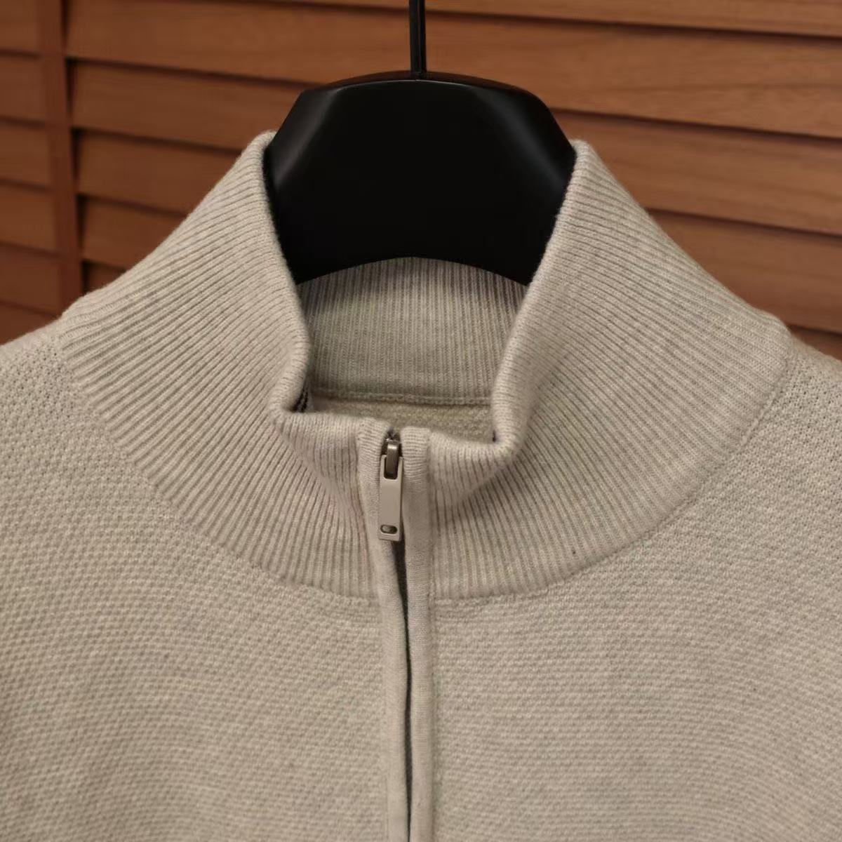 Polo Ralph Lauren Quarter-Zip Sweatshirt in Oatmeal