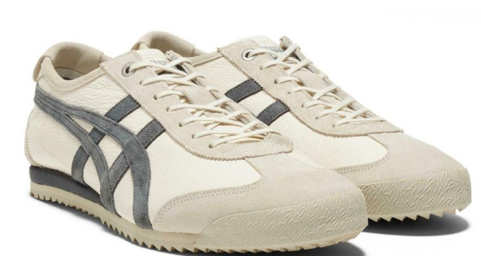 TIGER Vintage Leisure Shoe in Beige/Charcoal Grey