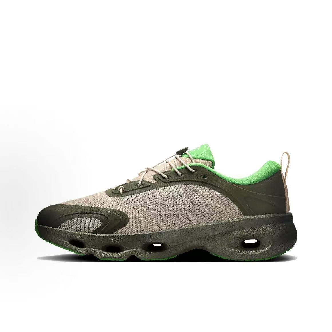 On Low-Top in Brown/Green: Trail-Refined Urbanity