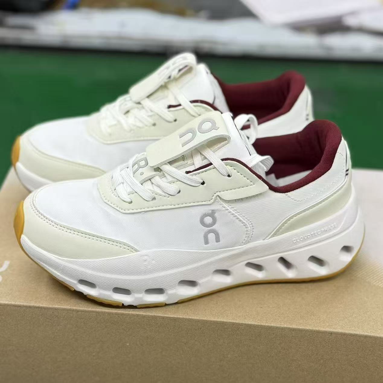 On: Oatmeal/White/Red – Engineered for Warm Contrast