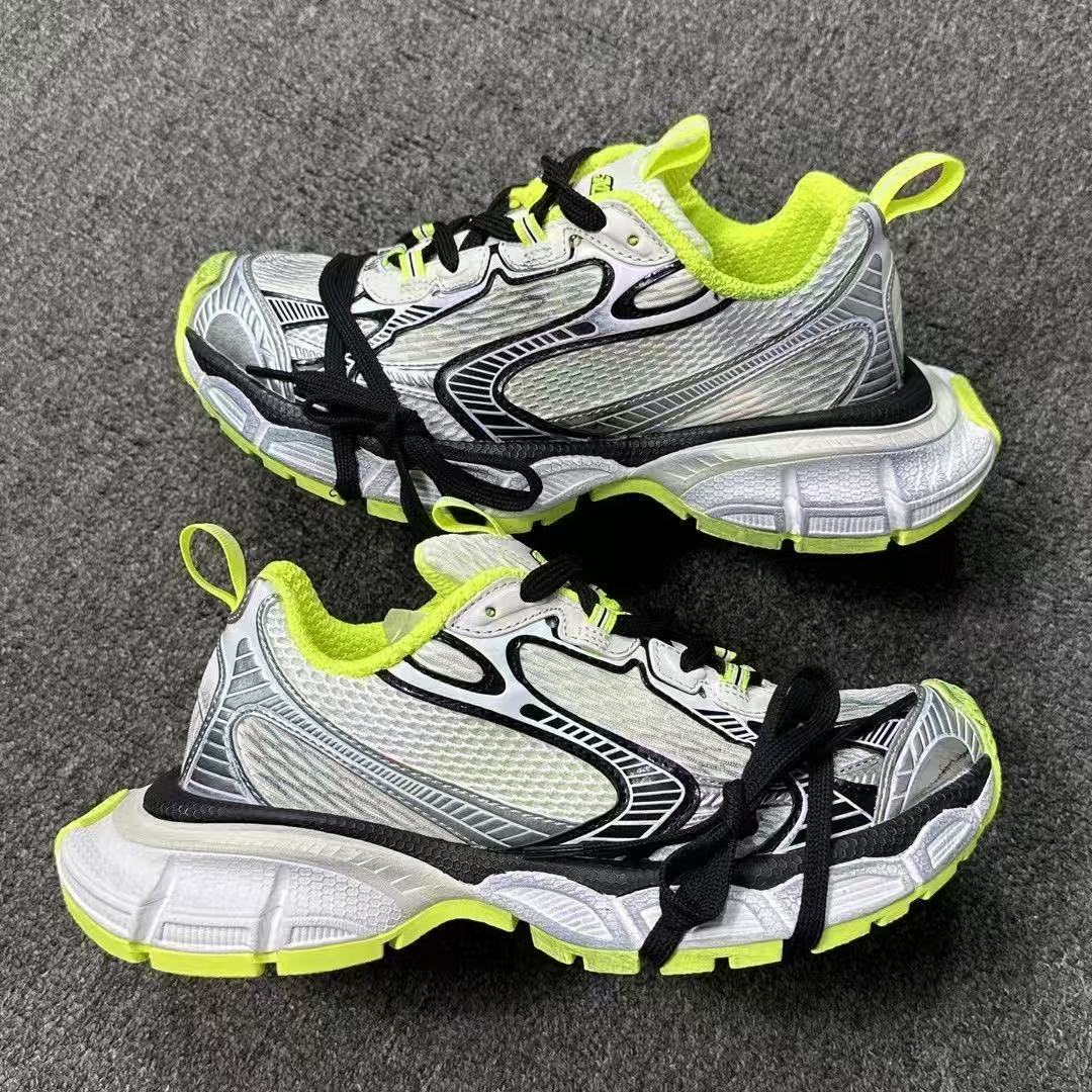 Balenciaga in White/Green: Fresh Contrast