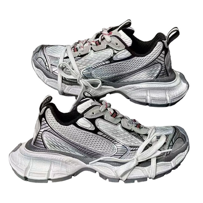 Balenciaga in Grey/Red: Industrial Ignition