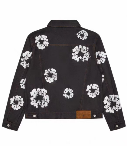 DENIM TEARS Wreath Jacket in Black: A Memorial in Thread