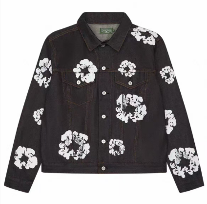 DENIM TEARS Wreath Jacket in Black: A Memorial in Thread