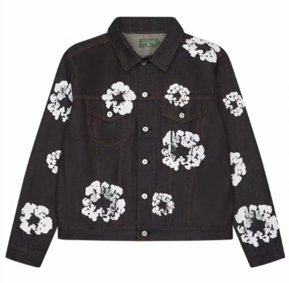 DENIM TEARS Wreath Jacket in Black: A Memorial in Thread