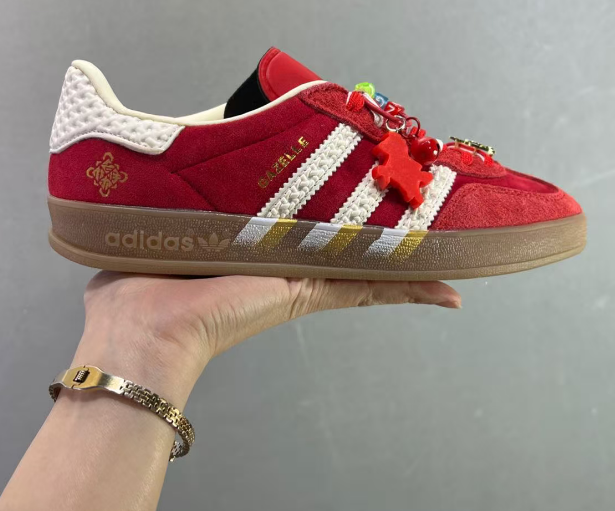 adidas Gazelle in Red/White: Iconic Pop