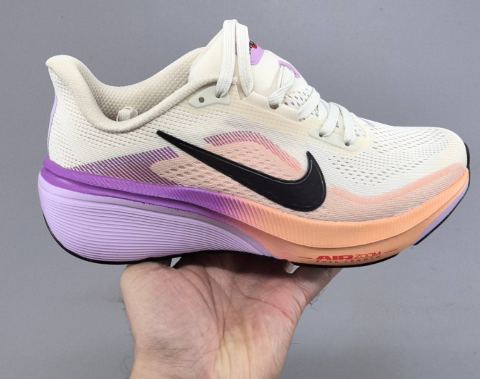 Nike Zoom Sneaker in White/Lavender/Orange: Chromatic Fusion