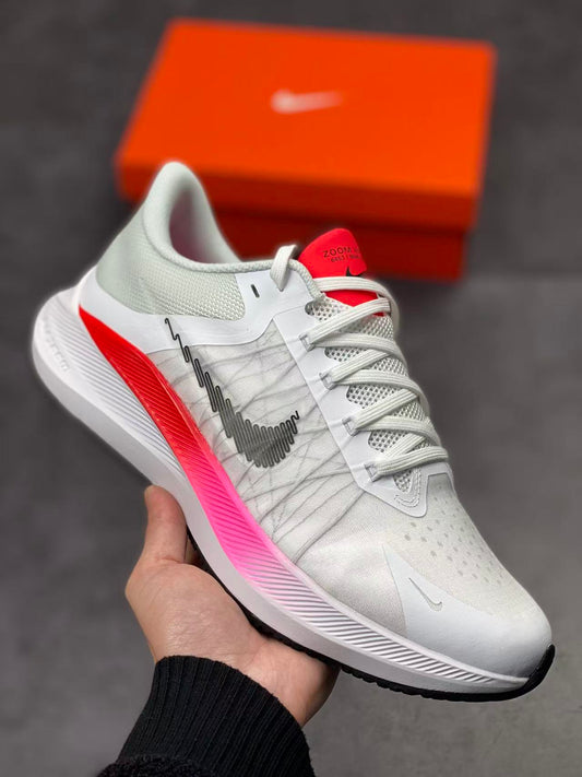 Nike Zoom Sneaker in White/Pink: Soft Ignition