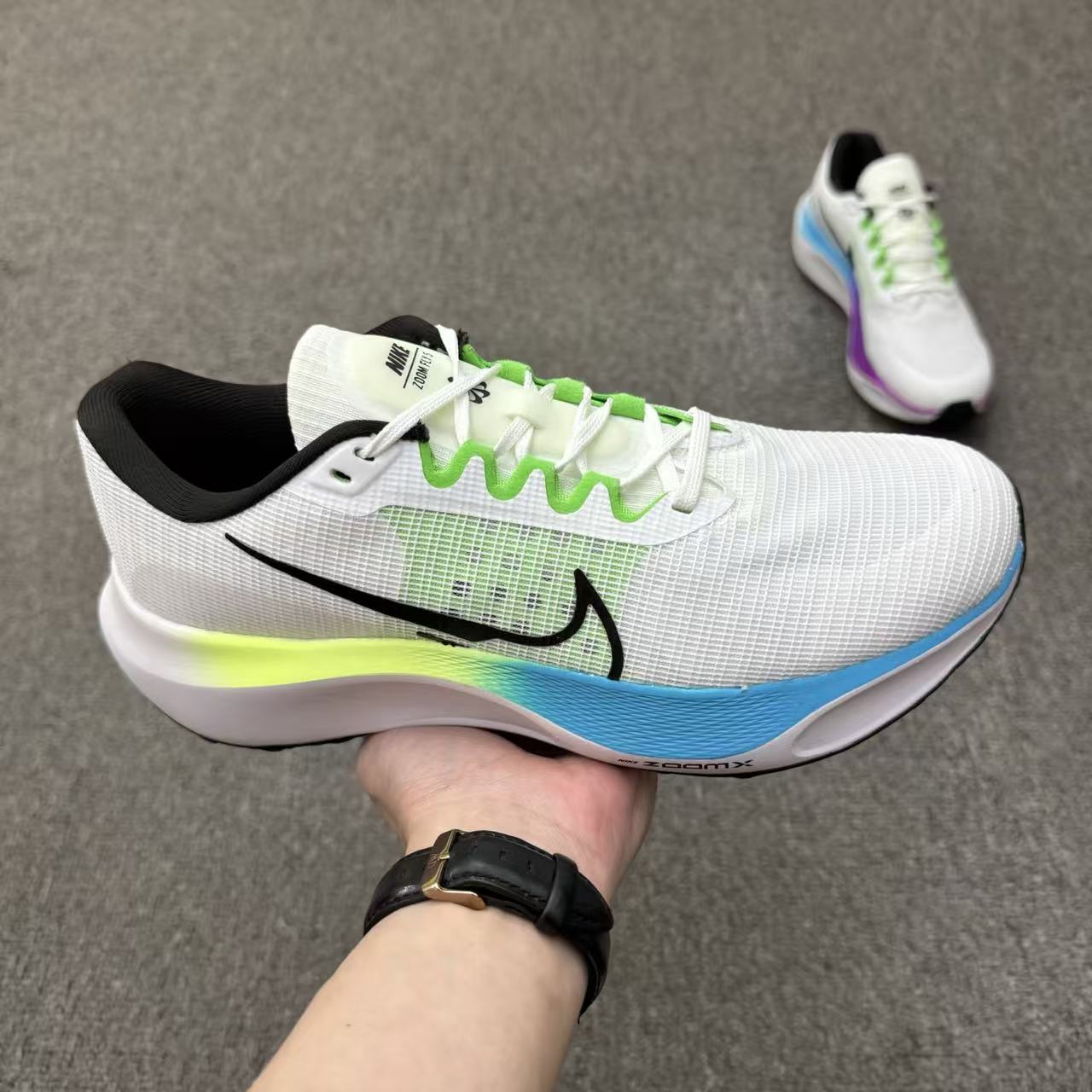 Nike Air Zoom in White/Yellow/Blue/Violet