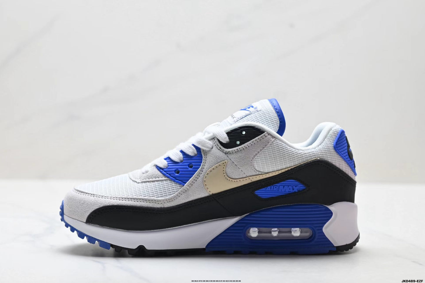 Nike Air Max 90 in Blue/Black/White: Heritage Triad