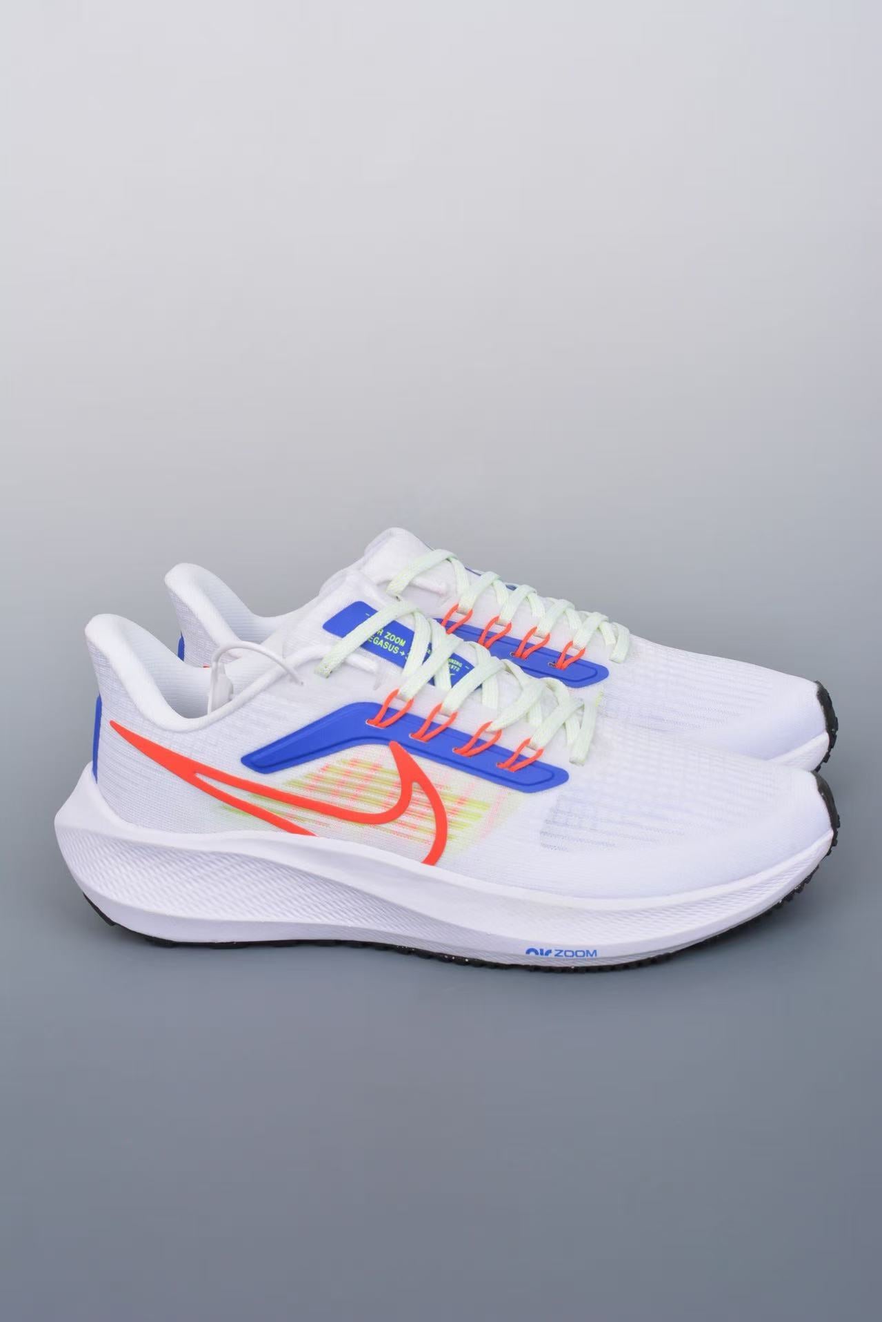 Nike Zoom Sneaker in White/Orange/Blue: Solar Circuit