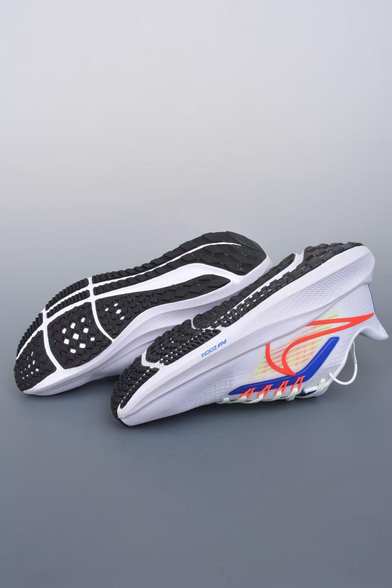 Nike Zoom Sneaker in White/Orange/Blue: Solar Circuit