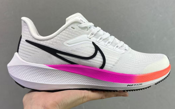 Nike Zoom Sneaker in White/Pink/Blue: Chromatic Harmony