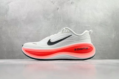 Nike Zoom Vomero 18 in White/Red: Classic Velocity