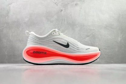 Nike Zoom Vomero 18 in White/Red: Classic Velocity