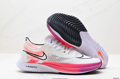 Nike ZoomX Streakfly in White/Black/Pink: Chromatic Spark
