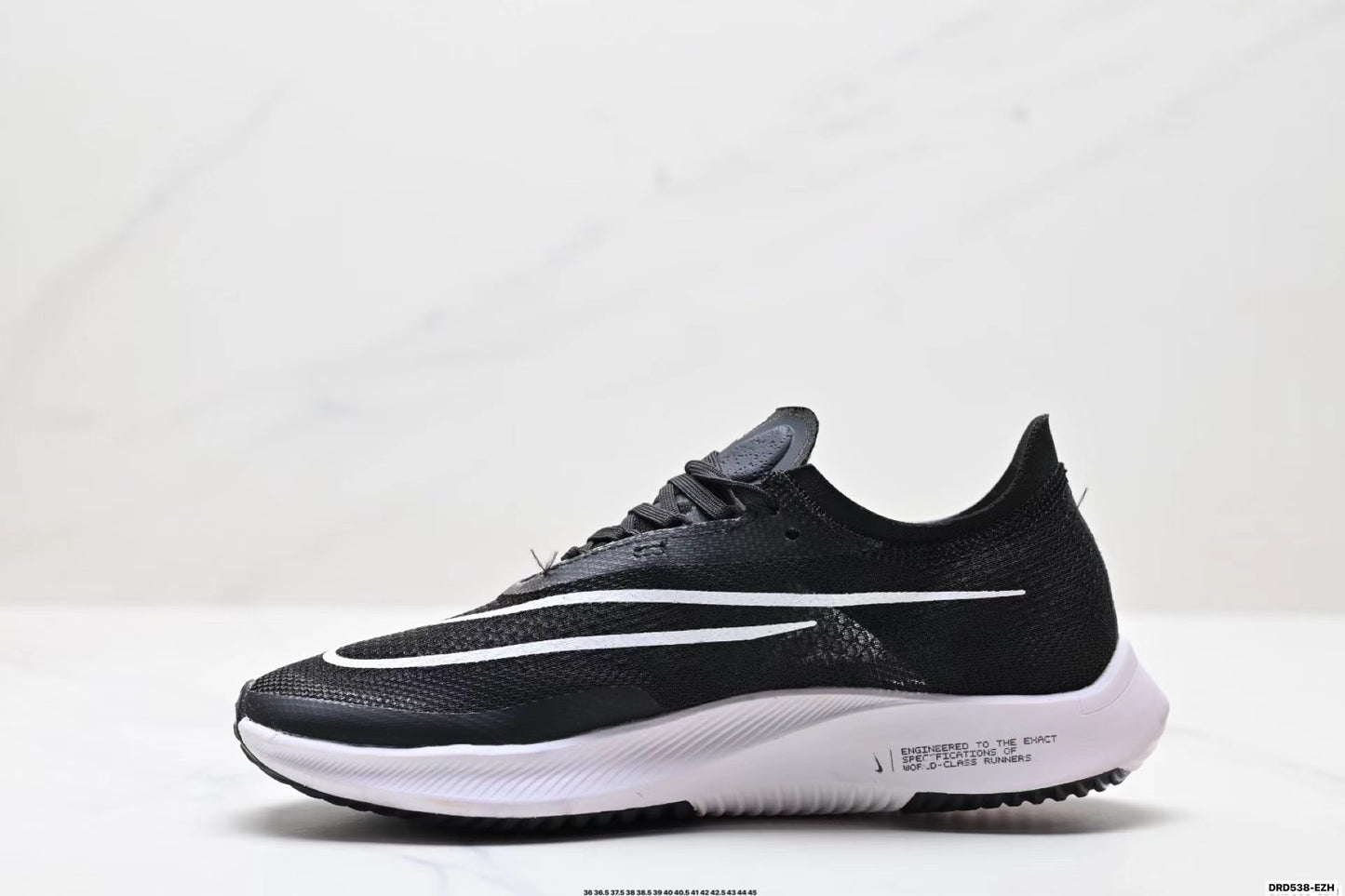 Nike ZoomX Streakfly in Black/White: Inverted Velocity