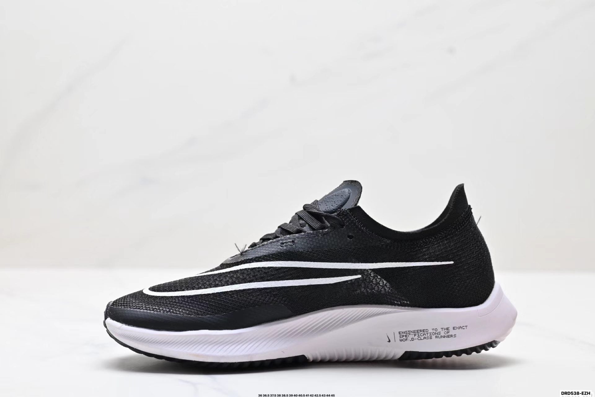 Nike ZoomX Streakfly in Black/White: Inverted Velocity